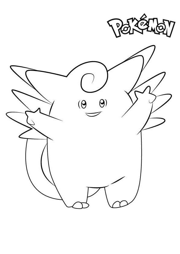 Free Clefable from Pokemon Coloring Pages printable