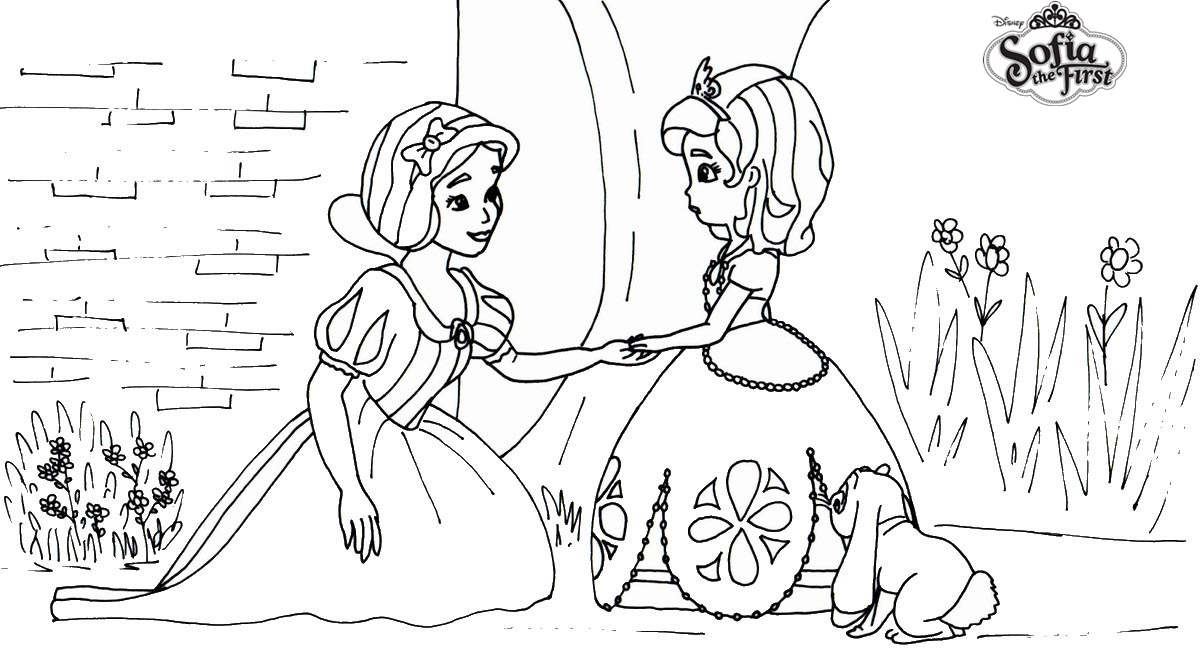 Free Disney Princess Sofia The First Coloring Pages for Kids printable