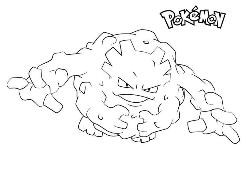 Graveler from Pokemon Coloring Pages - Free Printable Coloring Pages