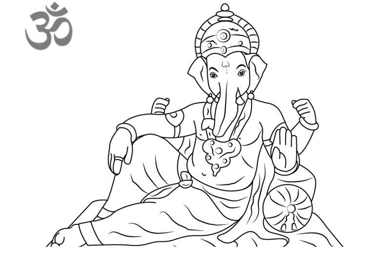 Free Hinduism Coloring Pages Ganesh Ji Printable printable