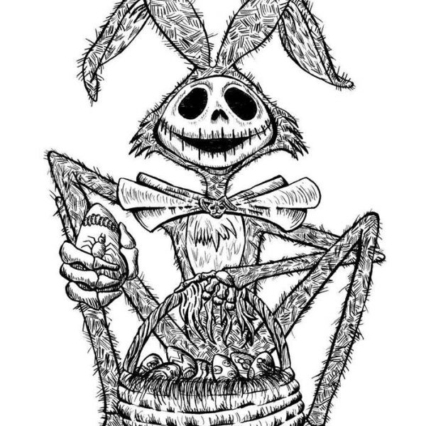 Jack Skellington Santa Coloring Pages