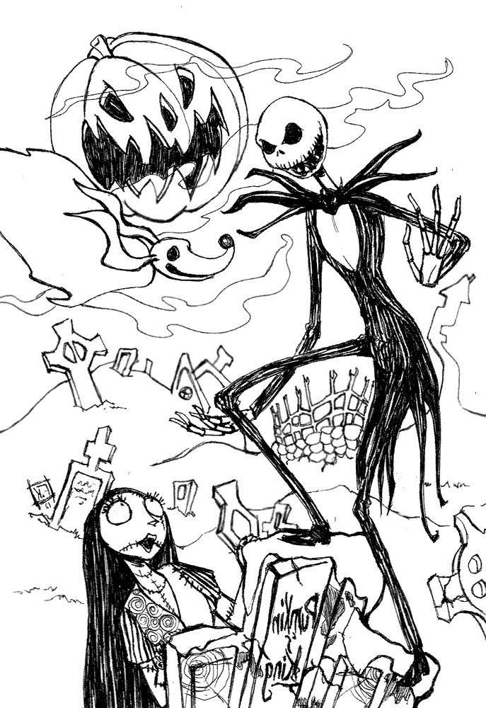 Jack Skellington Coloring Page – iconmaker.info