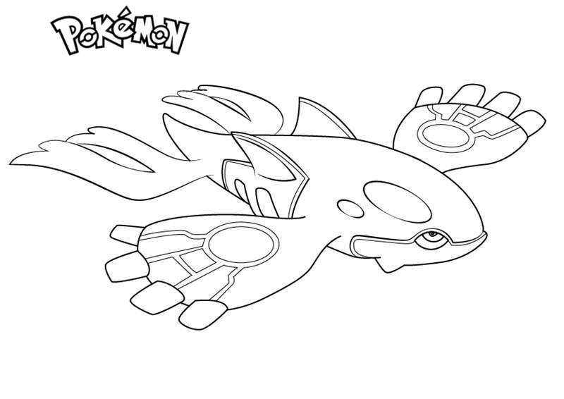 Pokemon Kyogre Coloring Pages