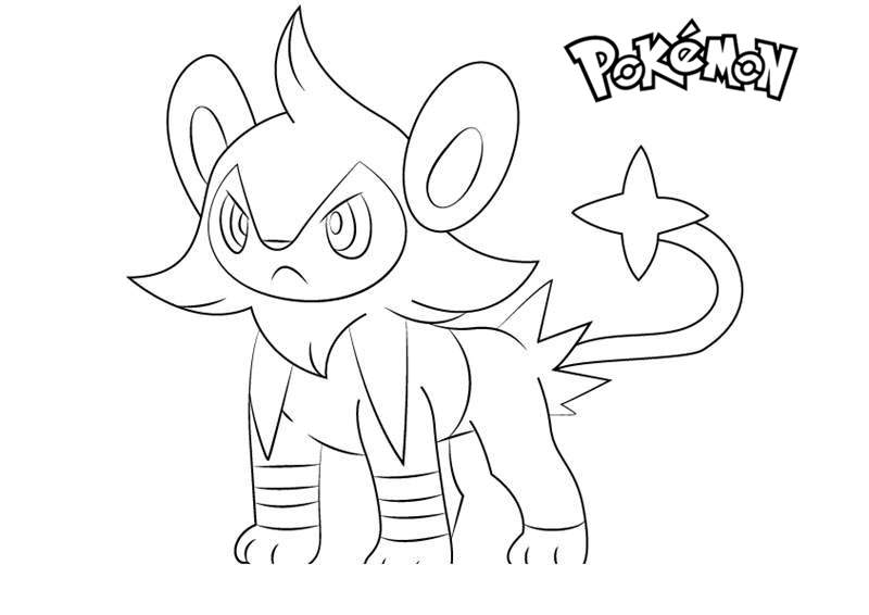 Luxio From Pokemon Coloring Pages Free Printable Coloring Pages