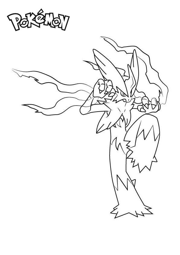 Mega Blaziken from Pokemon Coloring Pages - Free Printable Coloring Pages