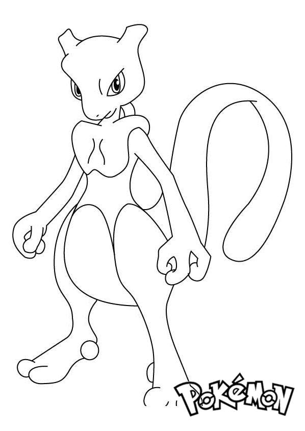 Free Mewtwo from Pokemon Coloring Pages printable