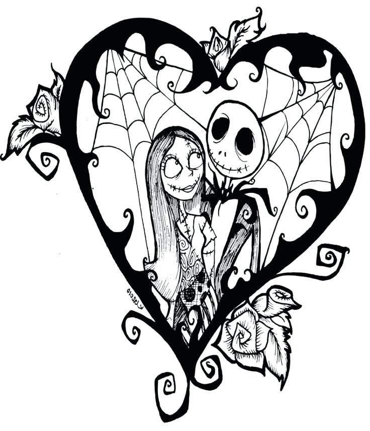 Nightmare Before Christmas Jack Skellington Coloring Pages - Free