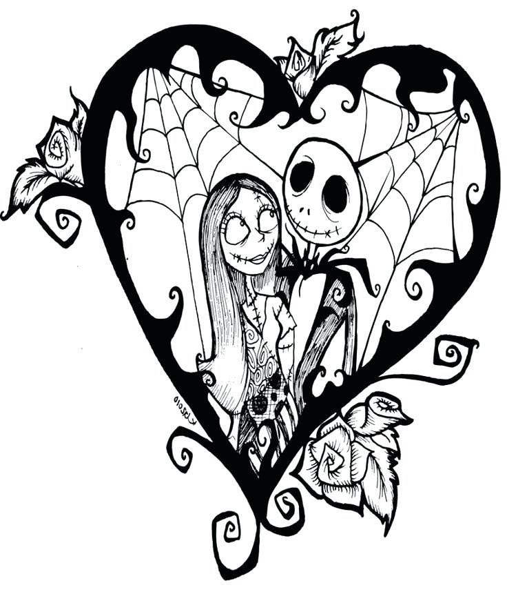 Nightmare Before Christmas Jack Skellington Coloring Pages Free Printable Coloring Pages