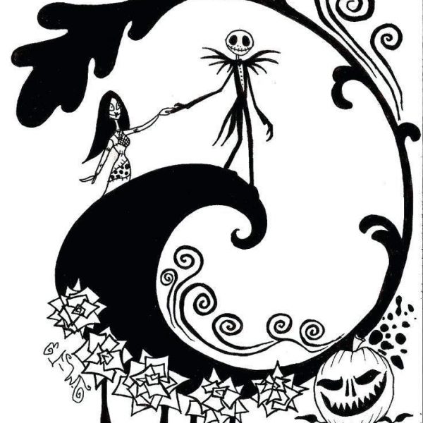 Jack Skellington Nightmare Before Christmas Coloring Pages Free Download - Free Printable ...