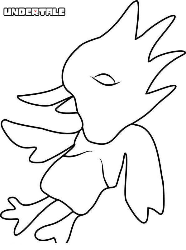 Free Red Bird from Undertale Coloring Pages printable