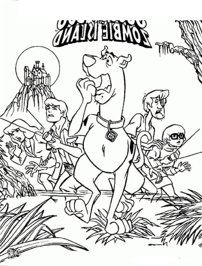 Free Scooby Doo Coloring Pages Zombie Island printable