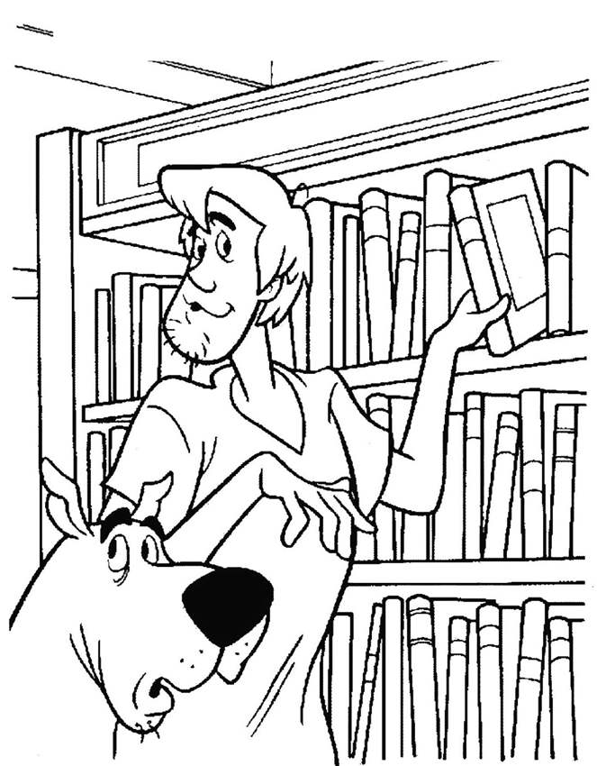 Free Scooby Doo Coloring Pages with Books printable