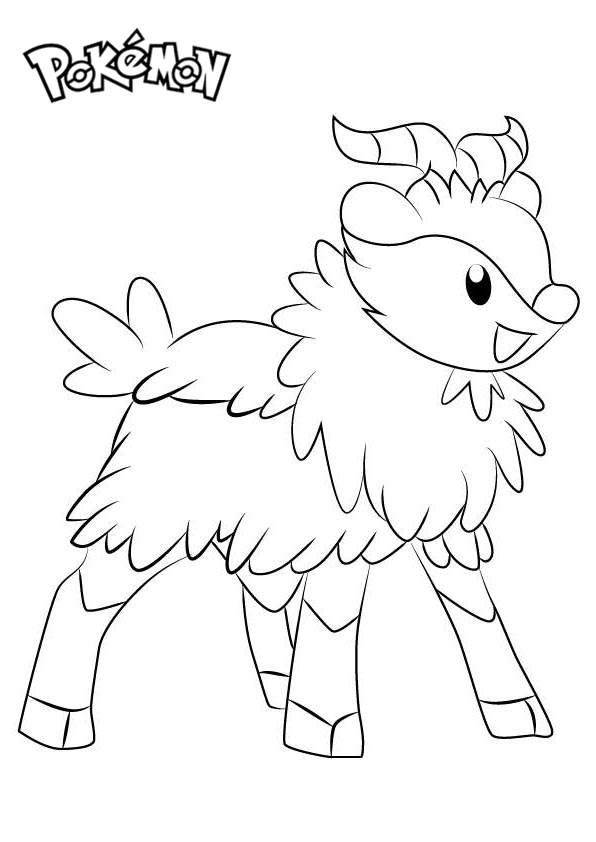 Free Skiddo from Pokemon Coloring Pages printable