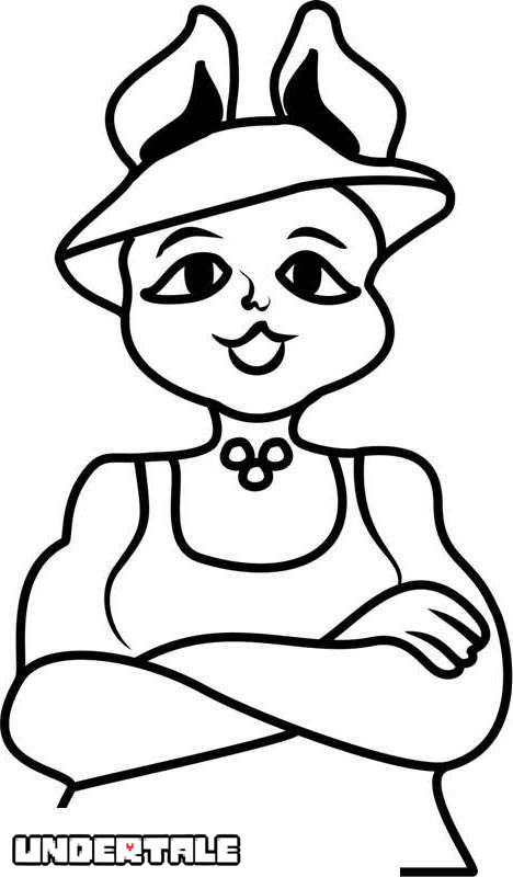 Free Snowdin Shopkeeper from Undertale Coloring Pages printable
