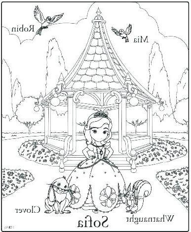 Free Sofia The First Coloring Pages Robin and Mia printable