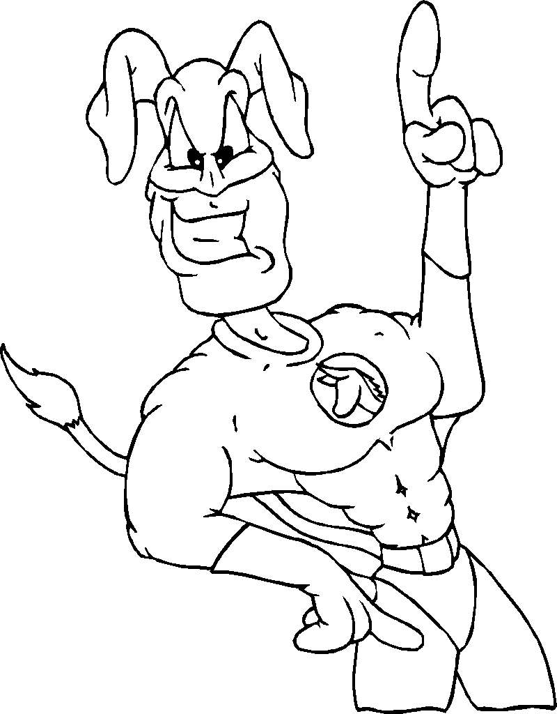 Free Super Dog Man Coloring Pages printable