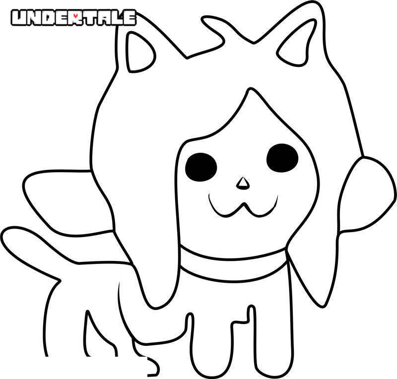 Free Temmie from Undertale Coloring Pages printable