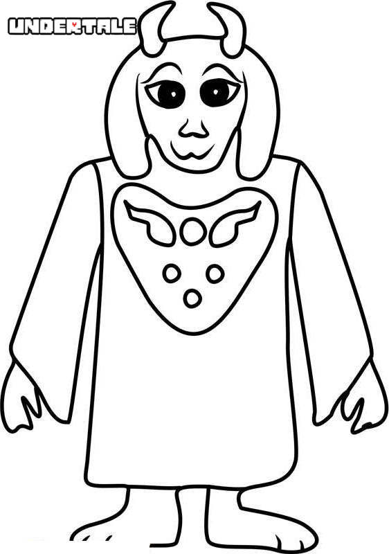 Free Toriel from Undertale Coloring Pages printable