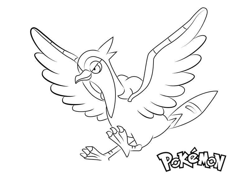 Free Tranquill from Pokemon Coloring Pages printable