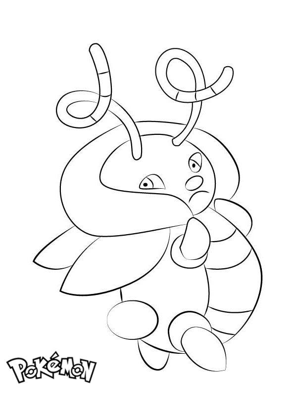 Volbeat from Pokemon Coloring Pages - Free Printable Coloring Pages