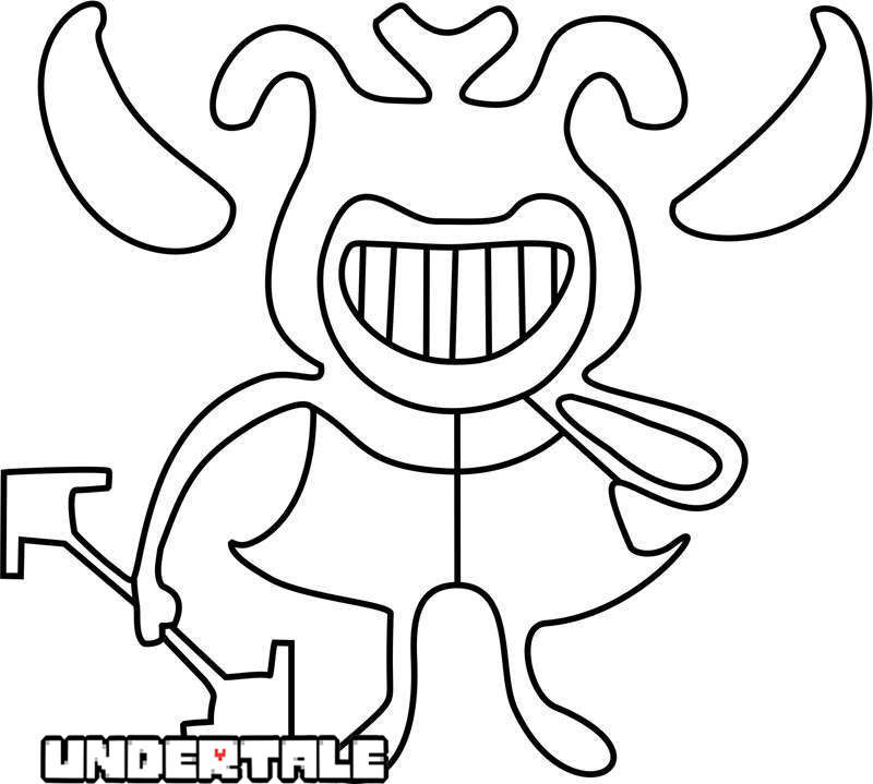 Free Whimsalot from Undertale Coloring Pages printable