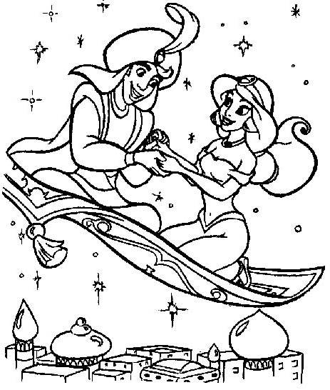 Free Aladdin Coloring Pages for Kids printable
