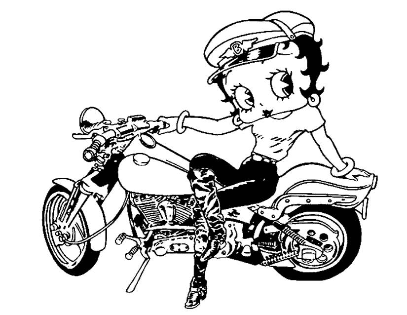 Free Awesome Betty Boop Coloring Pages for Boys printable