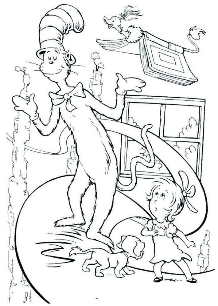 Free Awesome Dr Seuss Coloring Pages Clipart printable