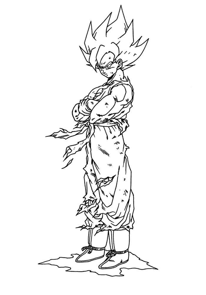 Free Awesome Dragon Ball Z Coloring Pages for Girls printable