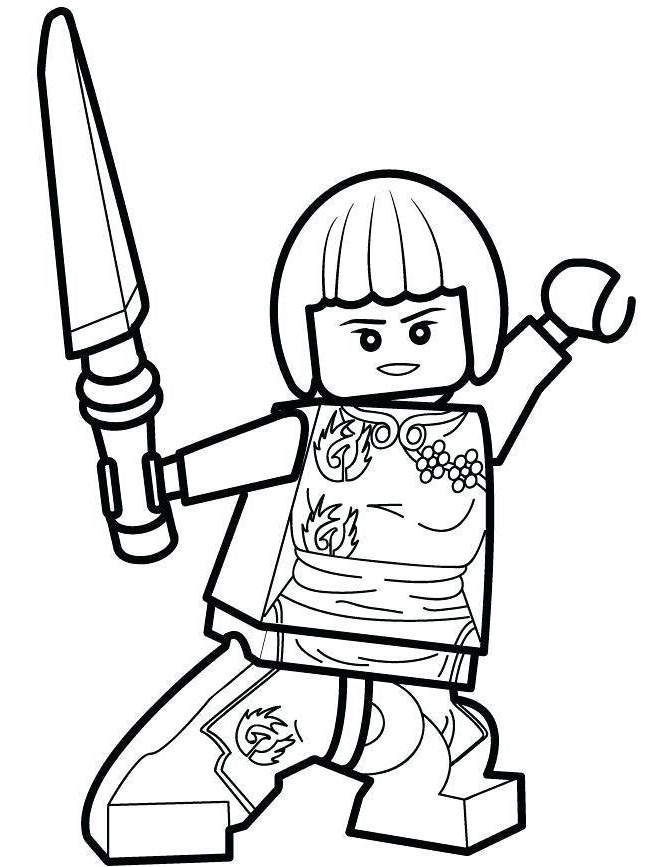 Free Awesome LEGO Ninjago Coloring Pages Outline printable