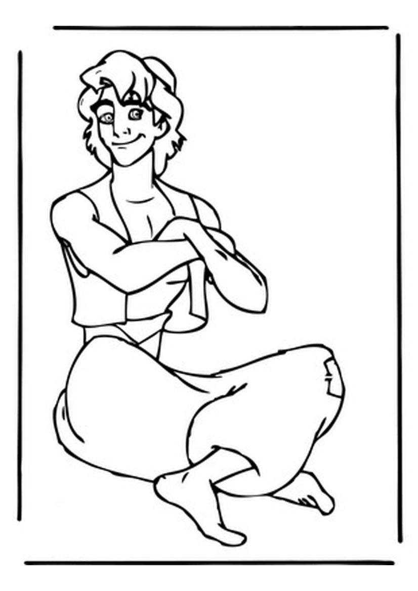 Free Best Aladdin Coloring Pages Free to Print printable