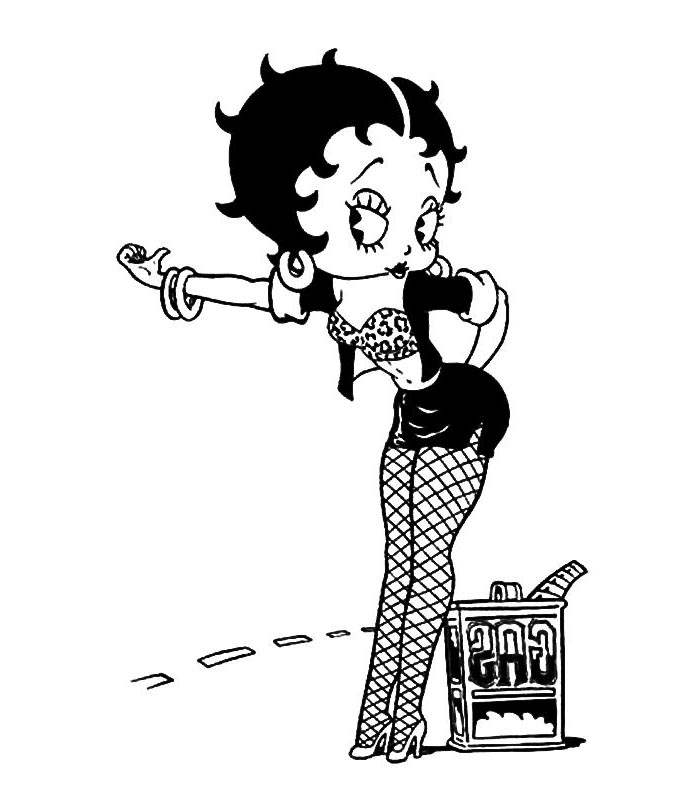 Free Best Betty Boop Coloring Pages Clipart printable