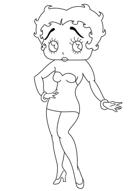 Free Best Betty Boop Coloring Pages for Kids printable