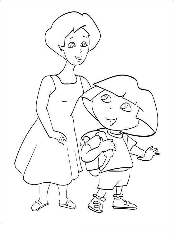 Free Best Dora The Explorer Coloring Pages Sketch printable