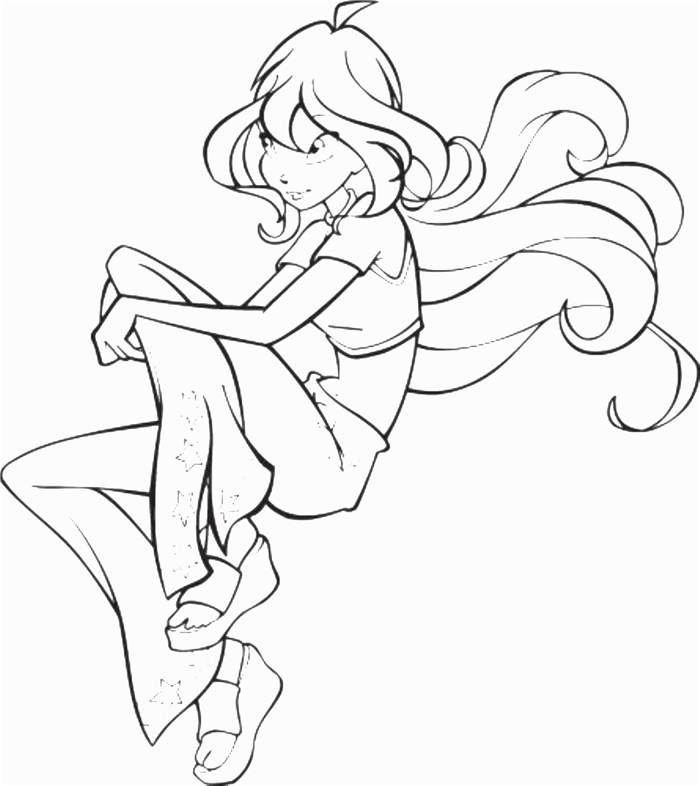 Free Best Winx Coloring Pages Line Drawing printable