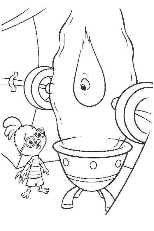 Free Chicken Little Coloring Pages Lineart printable