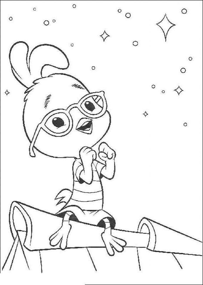 Free Chicken Little Coloring Pages Stars in the Night printable