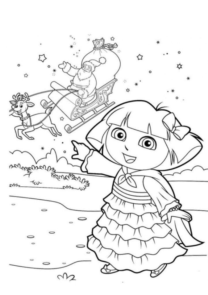 Free Collection of Dora The Explorer Coloring Pages Drawings printable