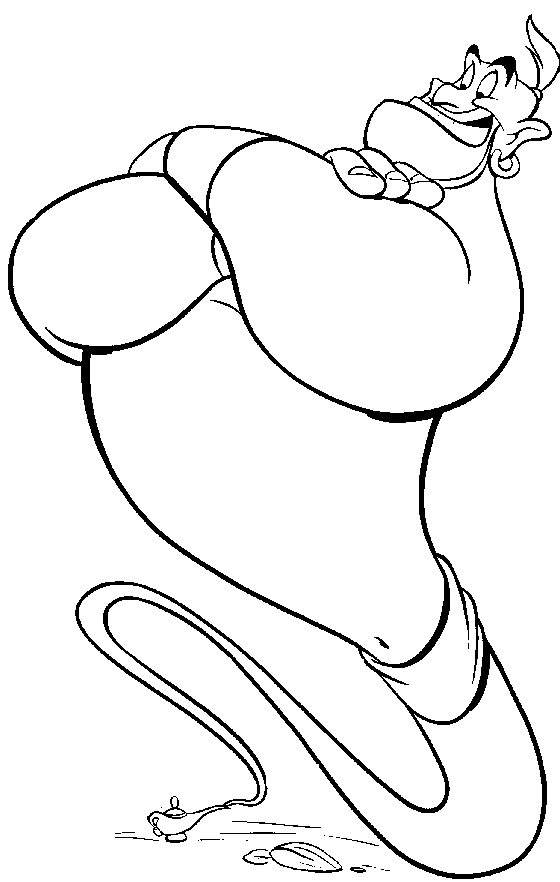 Free Disney Aladdin Coloring Pages Black and White printable