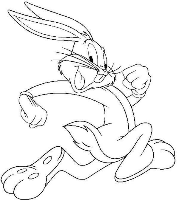 Free Easy Bugs Bunny Coloring Pages for Kids printable