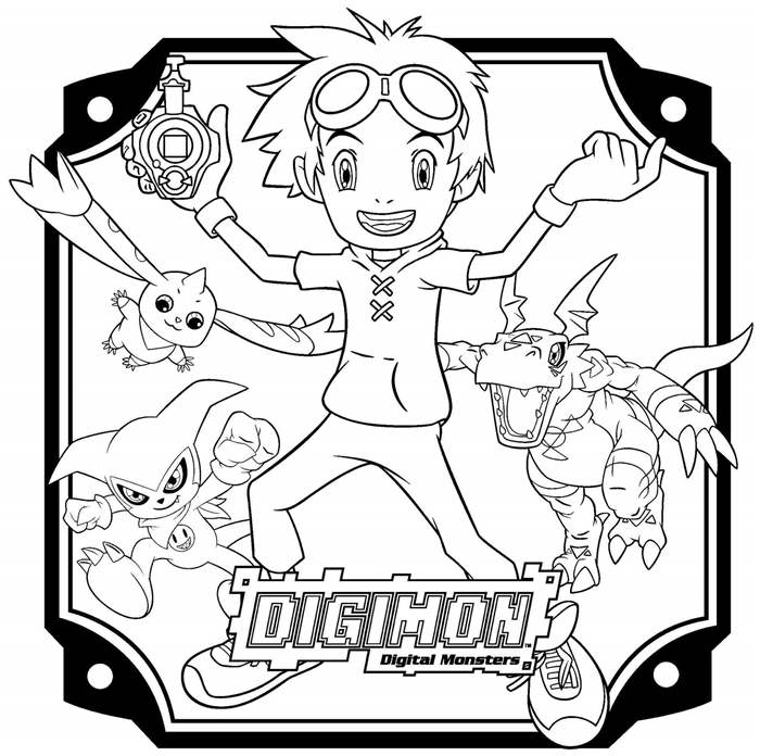 Free Easy Digimon Coloring Pages Coloring Sheets printable
