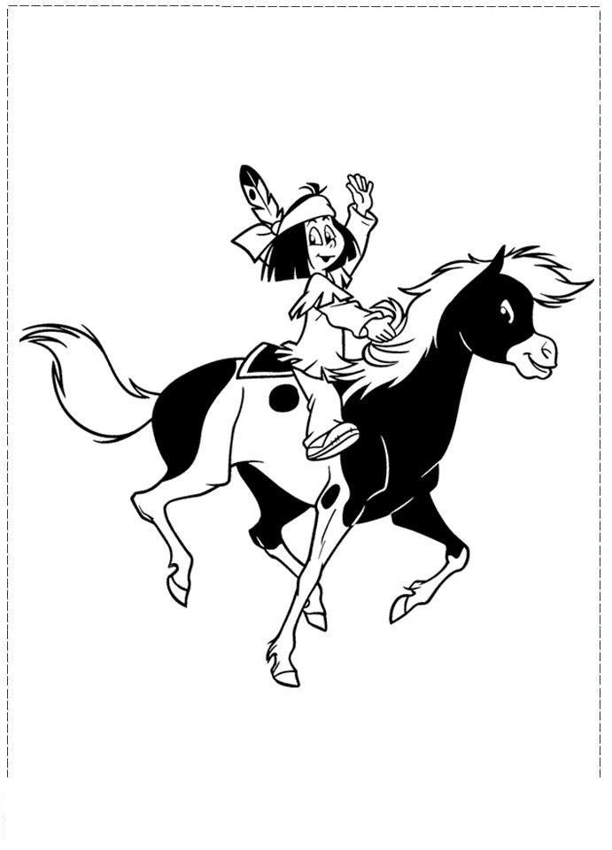 Free Easy Yakari Coloring Pages for Adults printable