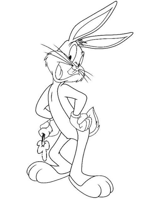 Free Fancy Bugs Bunny Coloring Pages Fan Art printable