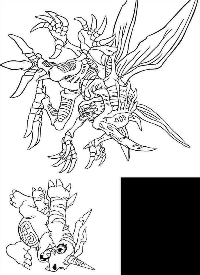 Free Fancy Digimon Coloring Pages Fan Art printable