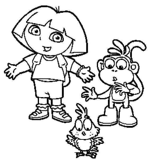 Free Fancy Dora The Explorer Coloring Pages Sketch printable