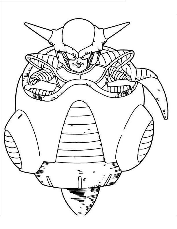 Free Fancy Dragon Ball Z Coloring Pages Line Drawing printable