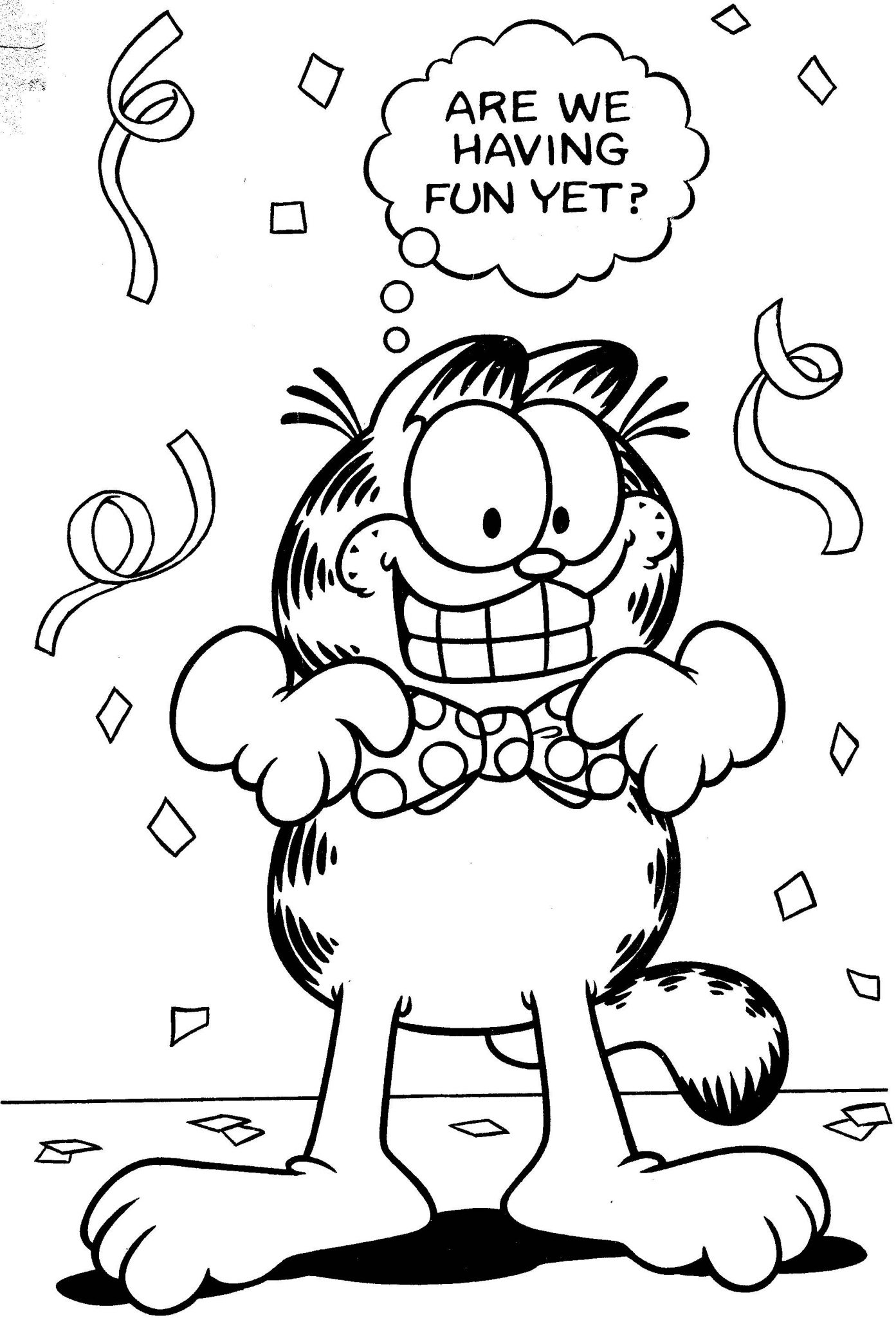 Free Fancy Garfield Coloring Pages Pictures printable