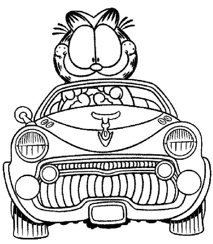 Free Fancy Garfield Coloring Pages for Girls printable