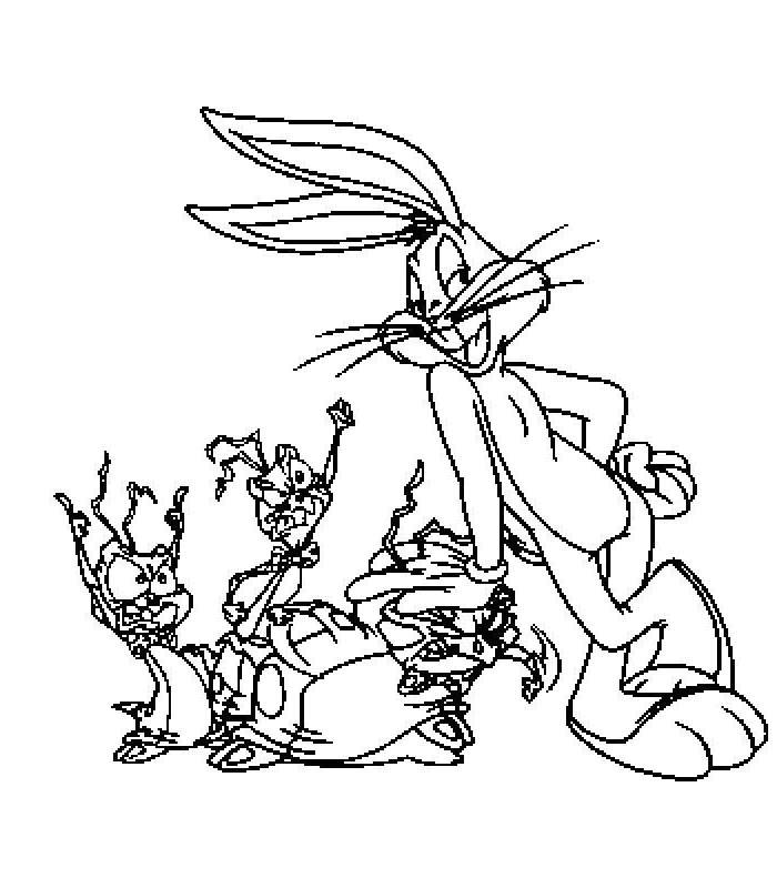 Free Free Bugs Bunny Coloring Pages Black and White printable