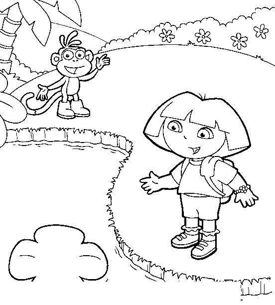 Free Free Dora The Explorer Coloring Pages Clipart printable